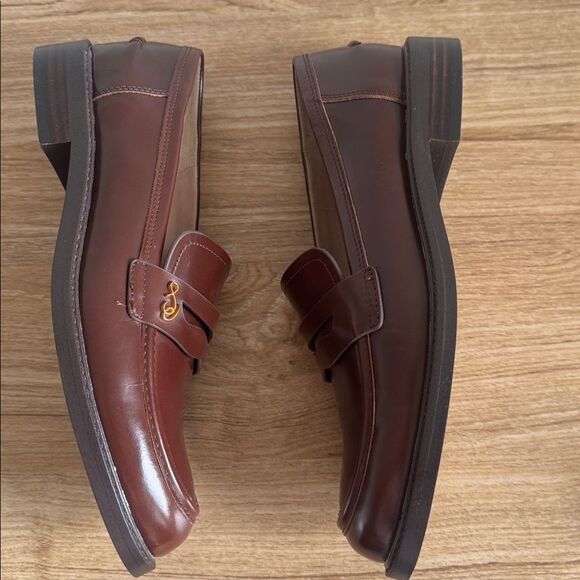 Sam Edelman COLIN Spiced Brandy Leather Penny Loafers Classic Women’s Size 9.5M - Picture 4 of 12